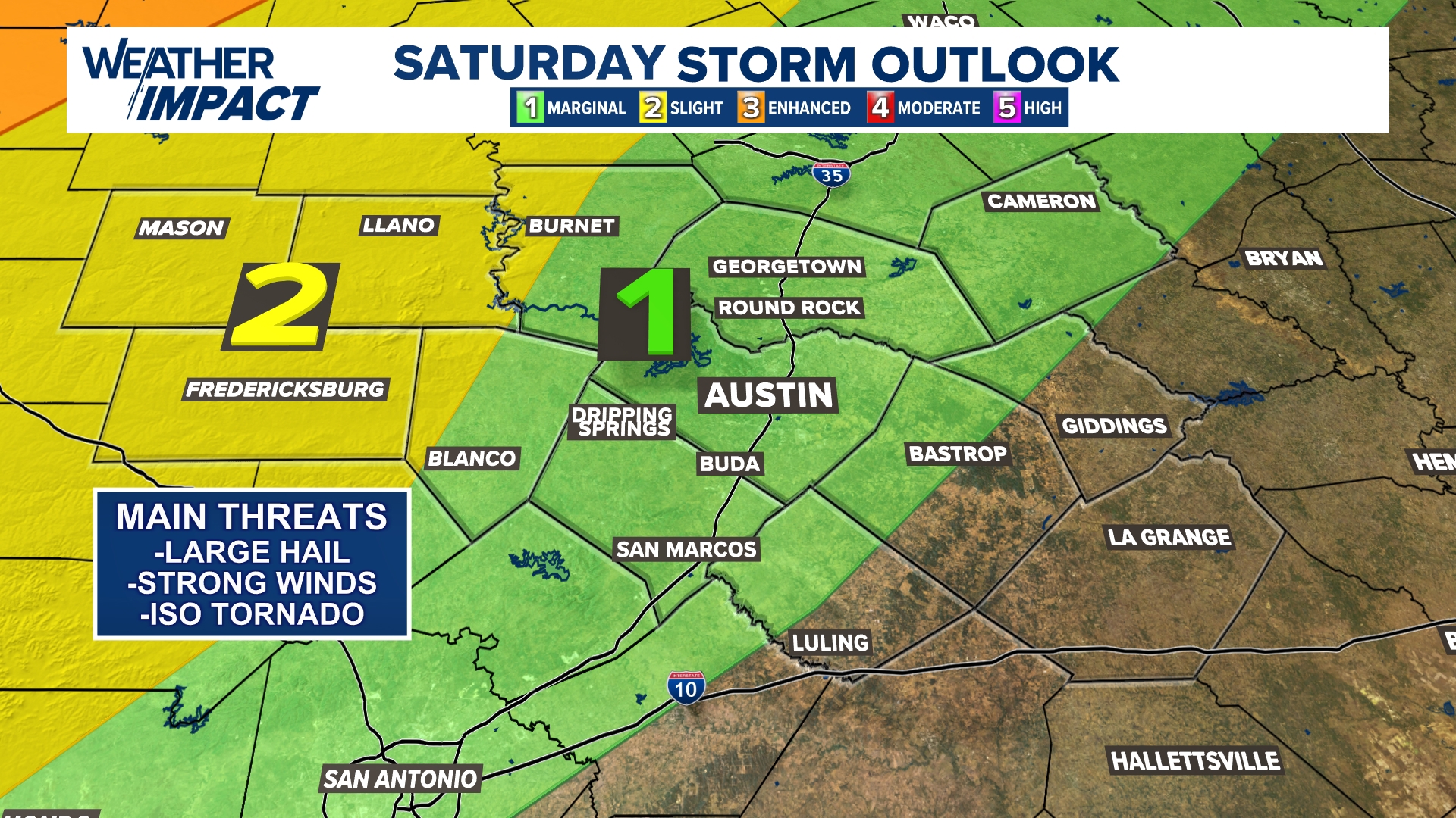 Austin-area weather: Central Texas faces storm risk over Easter weekend ...