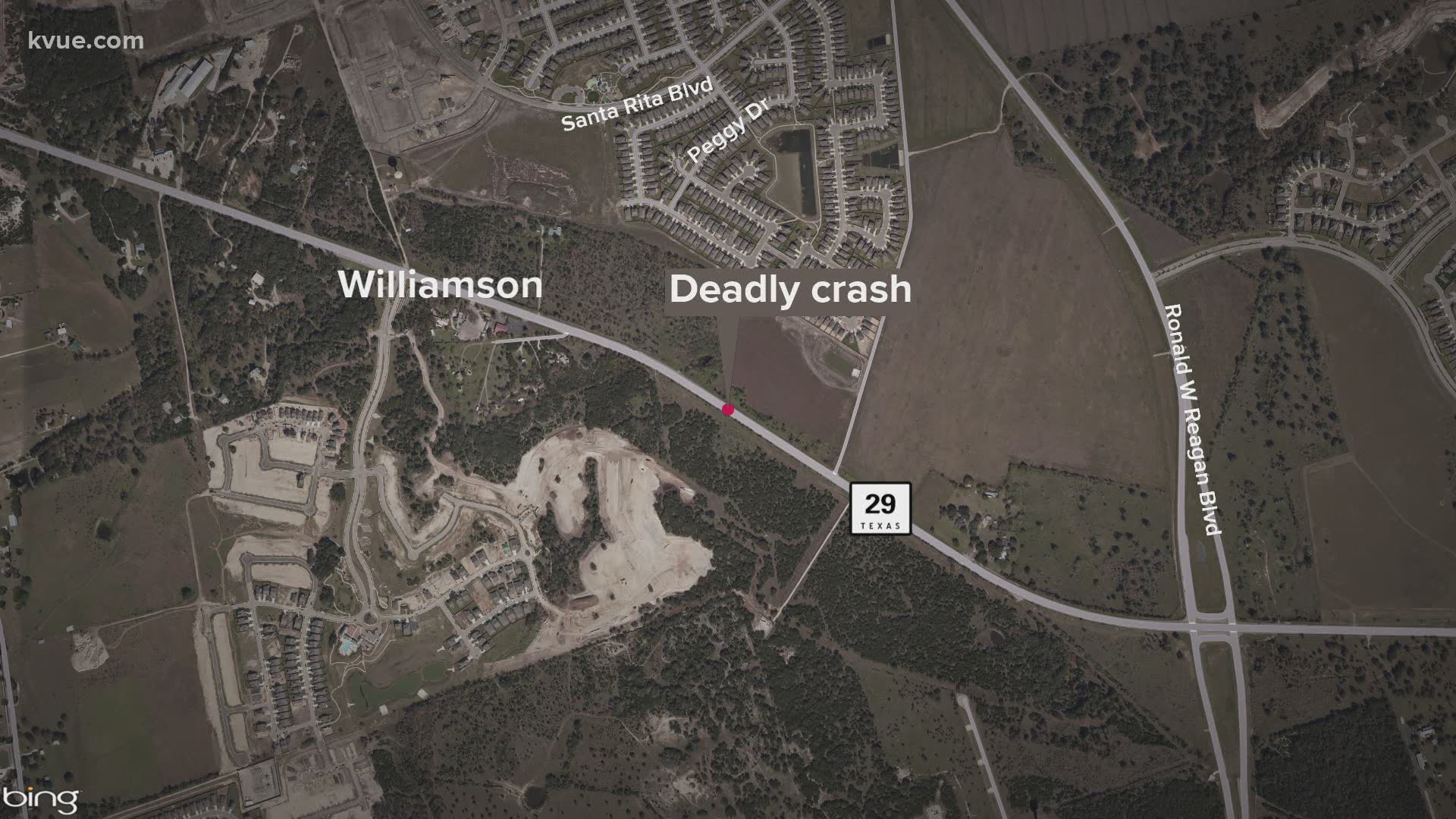 A 14-year-old boy died in a crash along State Highway 29 near Liberty Hill. He was riding his bicycle in an unlit portion of the road, officials said.