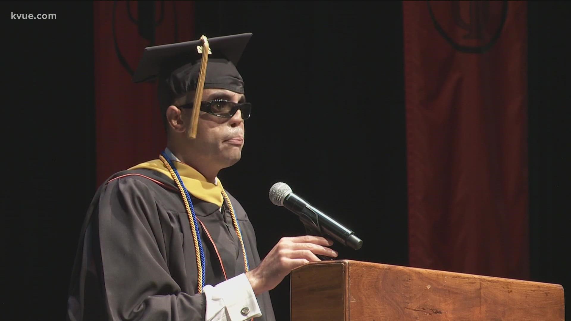 Qusay Hussein was 17 years old when a suicide bomber drove a truck into a stadium where he was playing volleyball. Now he's a UT grad.