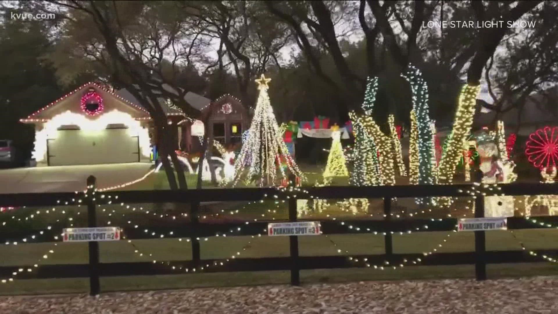 Lone Star Park Christmas Lights 2022 Cedar Park Home Displays Christmas Light Show For A Good Cause | Kvue.com