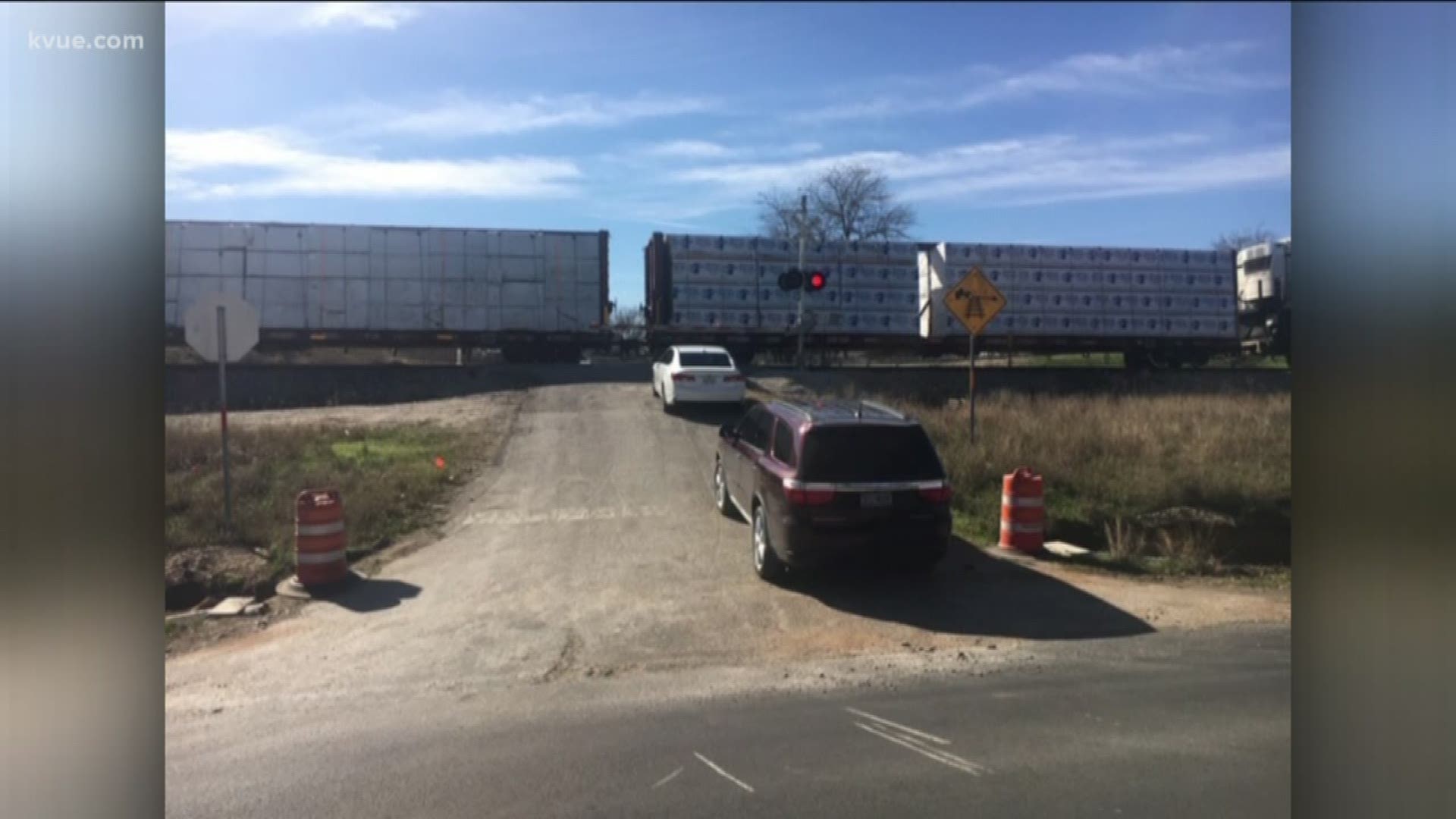 People who live in a Smithville subdivision say trains at a Union Pacific railroad crossing are blocking them from getting in or out of their neighborhood.