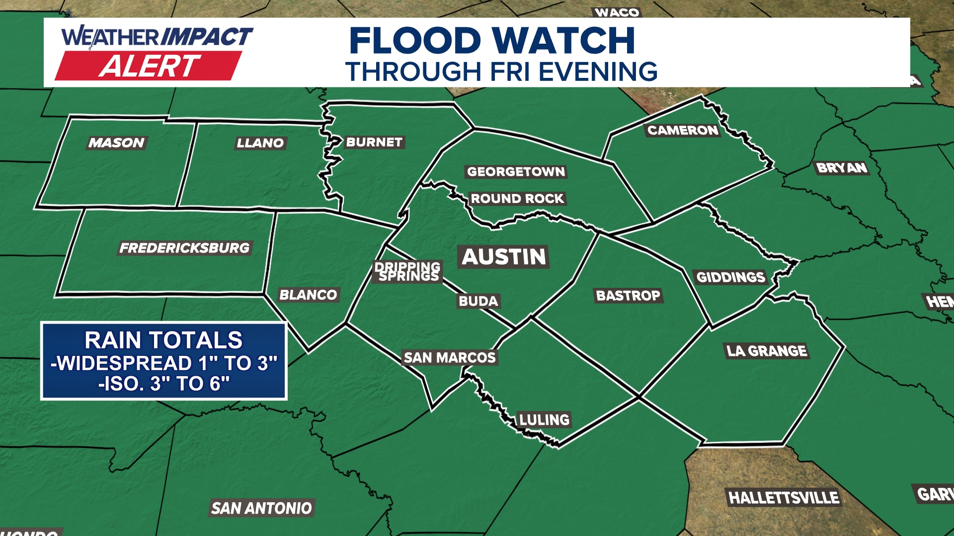 Flood Watch issued for Central Texas; multiple rounds of rain likely ...