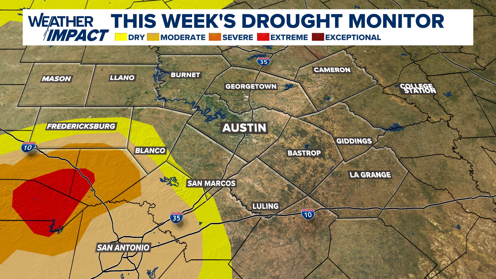 Drought conditions have worsened across the state, with a five-percent increase in "moderate" drought areas