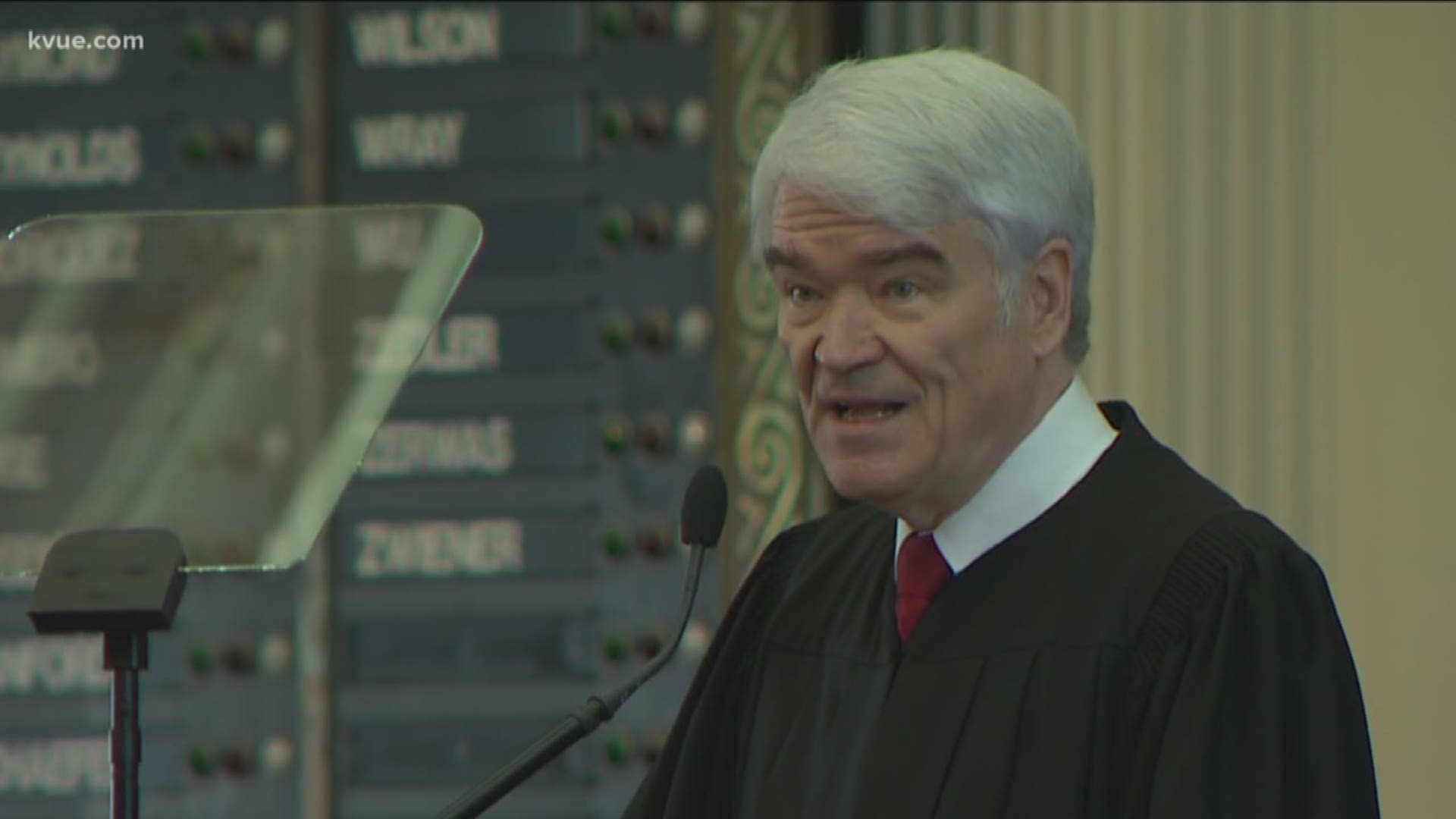 Only once every two years do we really hear about the health of the Texas justice system from the highest court in the state. Wednesday, the chief justice of the Supreme Court of Texas delivered his State of the Judiciary Address to lawmakers.