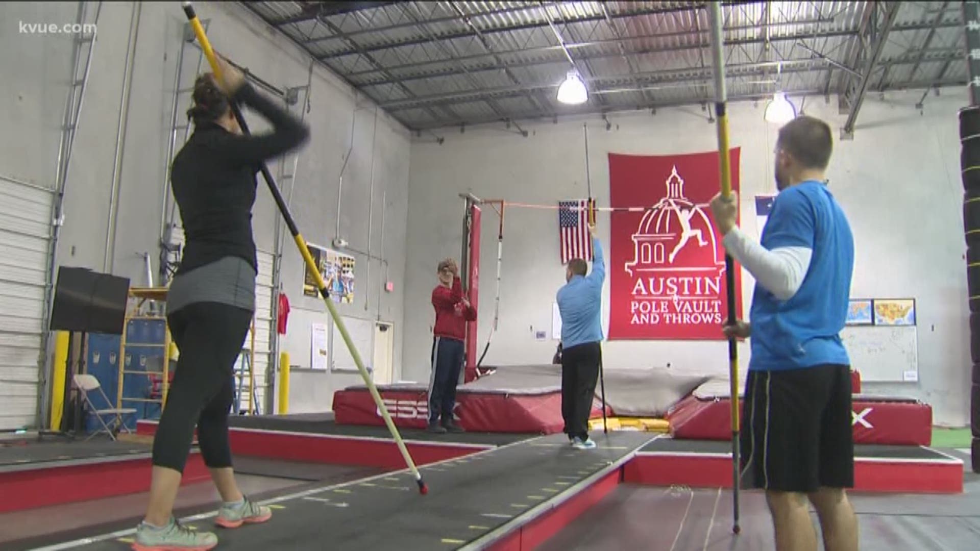 The KVUE Daybreak team is at a new and unique facility to learn how to pole vault.