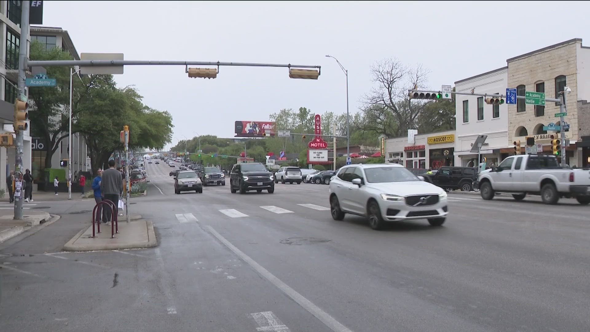 Local shops and big retailers coexist on South Congress Avenue