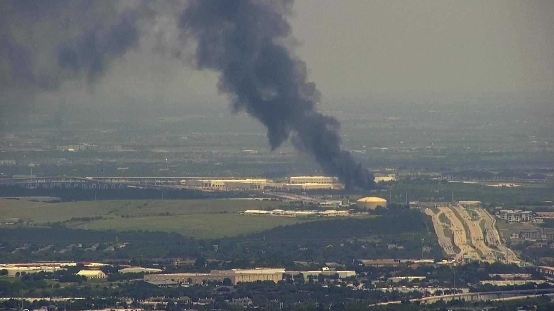 The metal recycling facility at 10506 Decker Lane appeared to catch fire Wednesday afternoon.