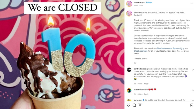 Vegan ice cream shop Sweet Ritual closes after a decade