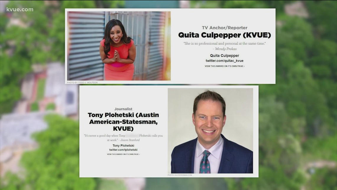 KVUE's Quita Culpepper, Tony Plohetski among 'Best of Austin'