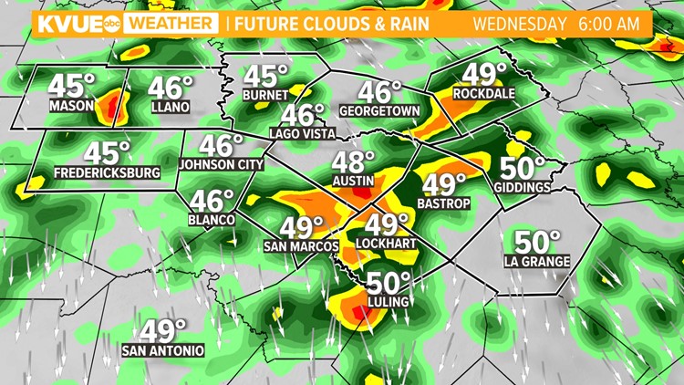 Timeline: Rain and storms likely through Wednesday morning