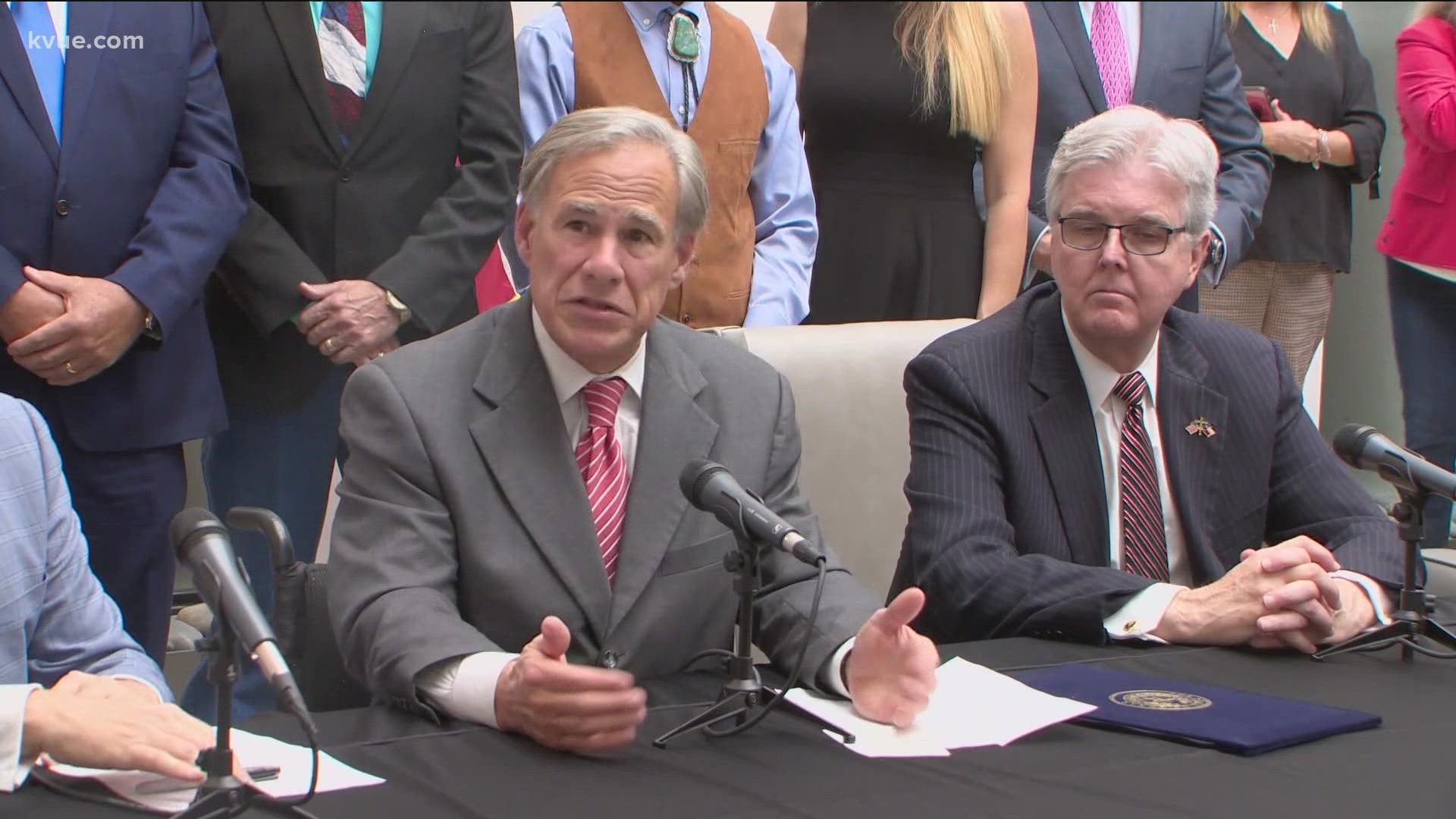 Gov. Greg Abbott is responding to criticism of the state's new abortion law, which bans abortions as soon as a fetal heartbeat is detected.