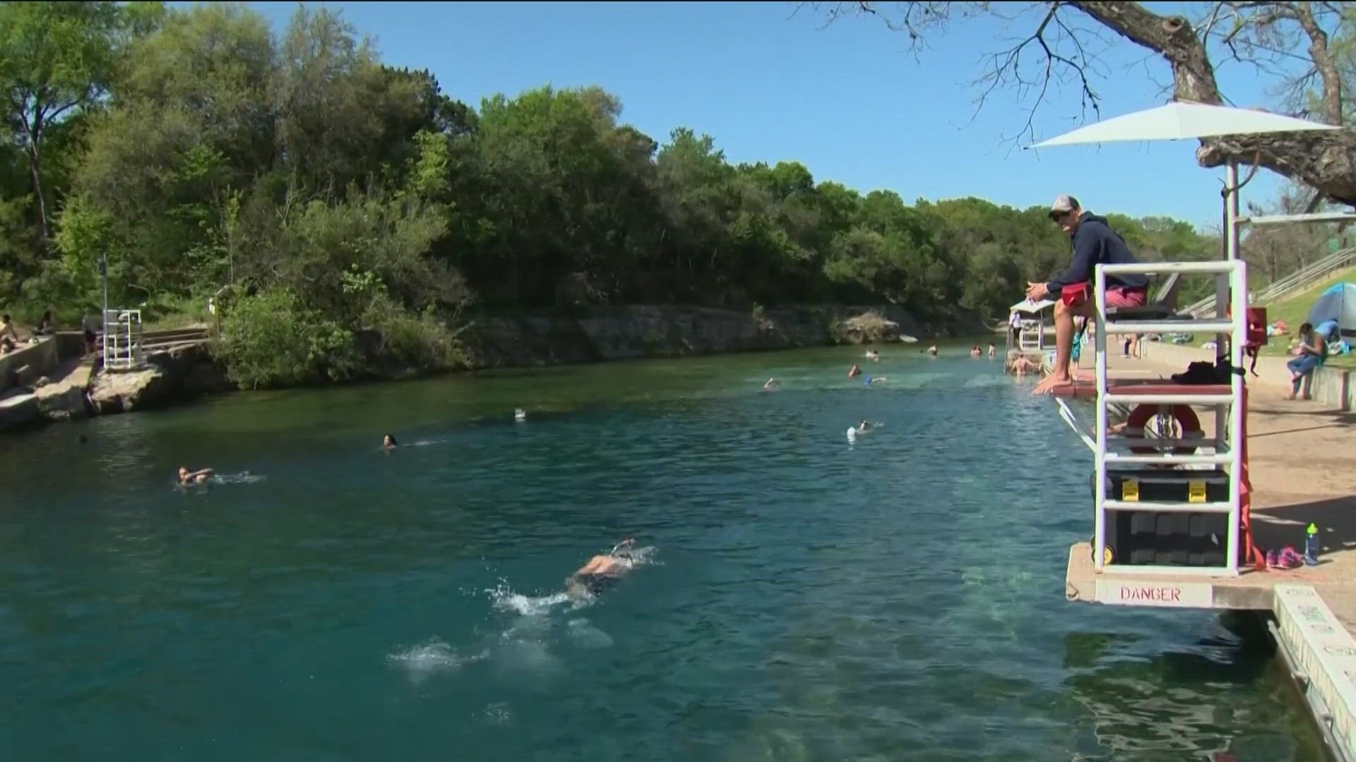 The north parking lot outside the Barton Springs Bathhouse closes next week and won't open again until next spring.