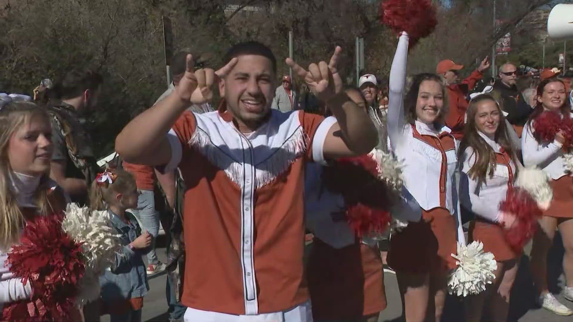 Some fans drove more than three hours from the Dallas area to send Texas Football off to New Orleans.