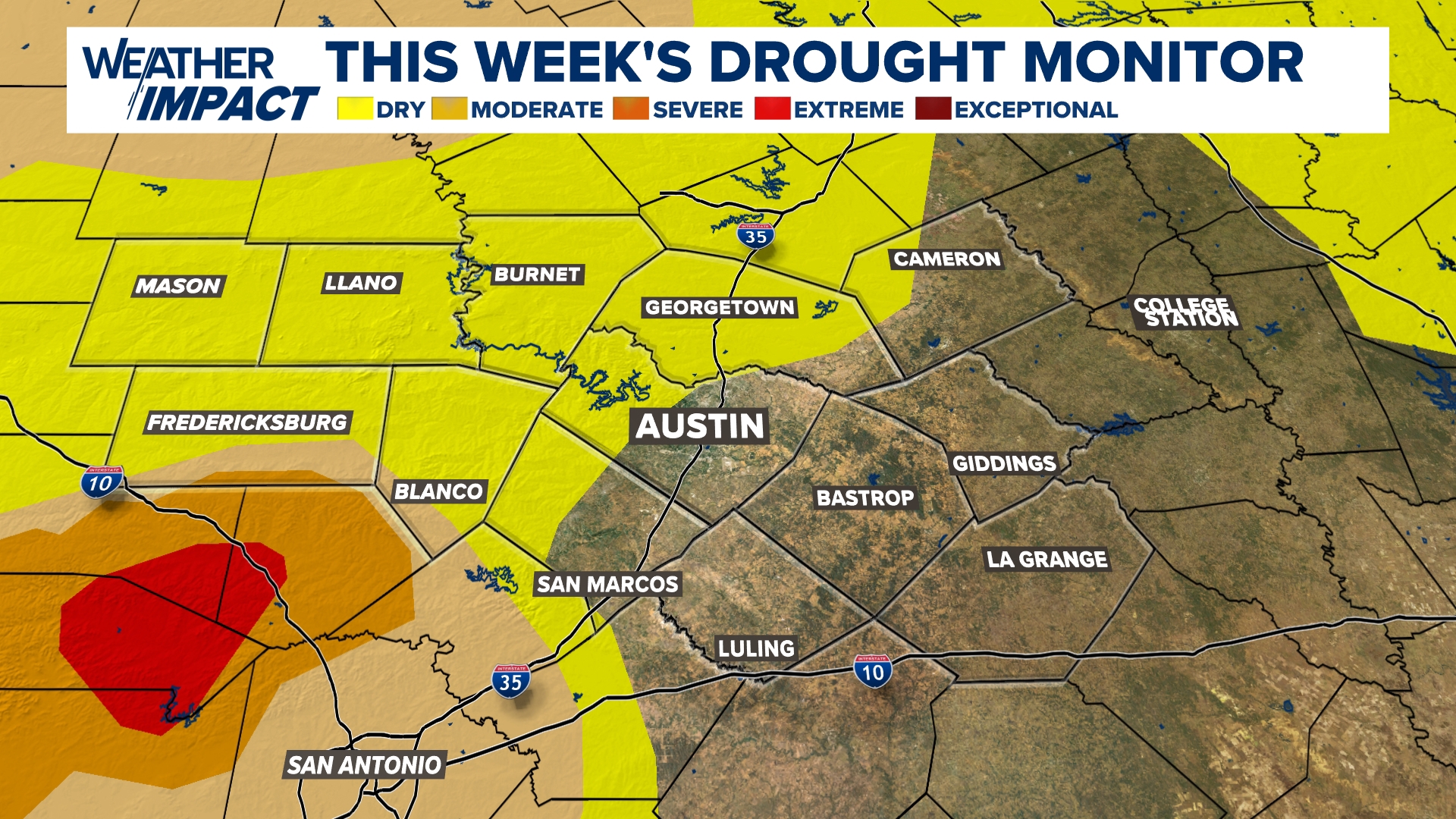 an 18% statewide increase in drought-stricken areas includes our Hill Country counties