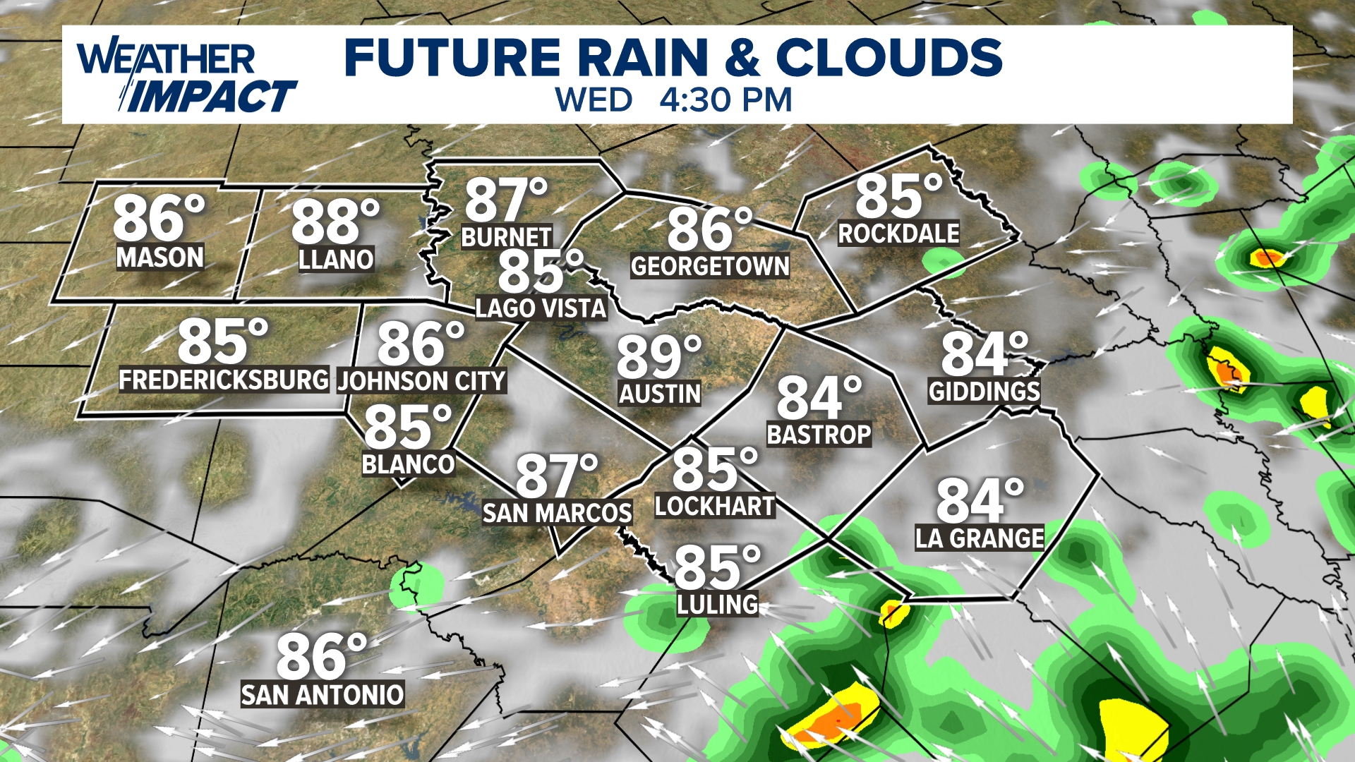 Heavy rain risk decreasing for Central Texas midweek | kvue.com
