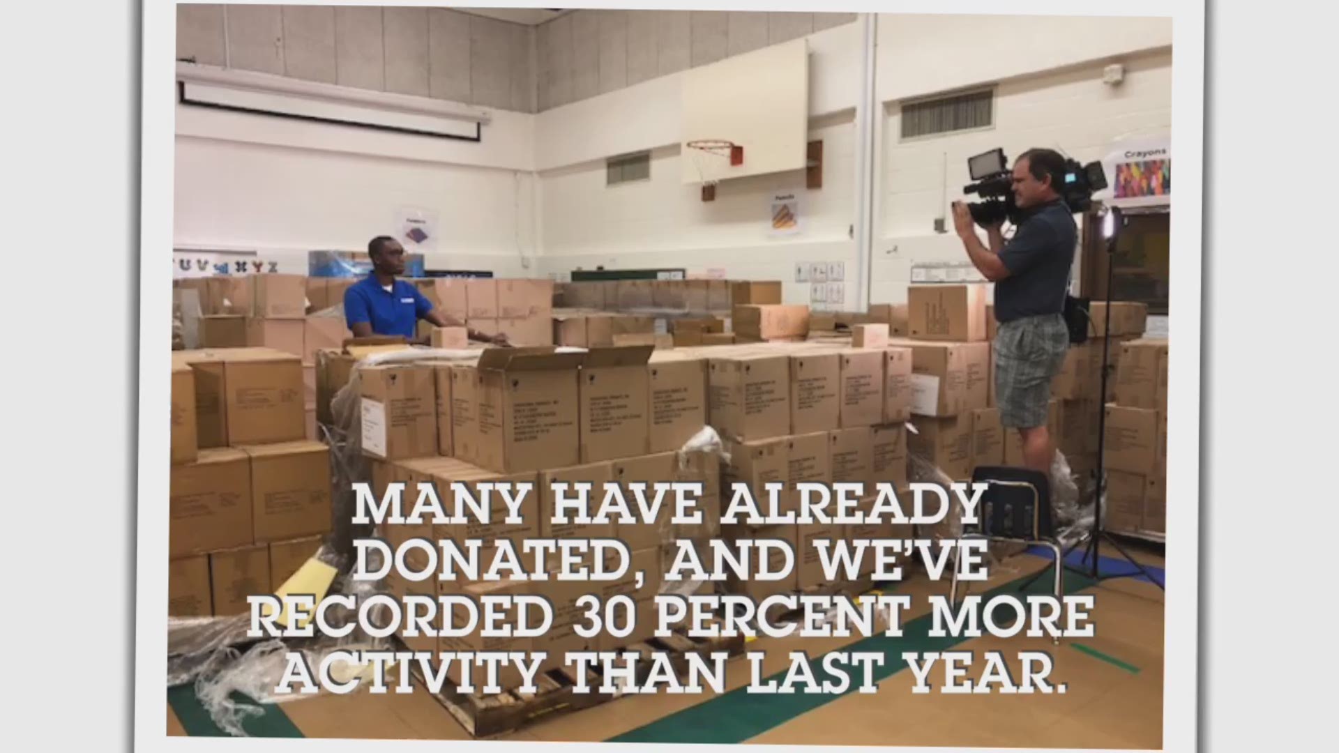 KVUE and H-E-B are accepted donations through the end of September.