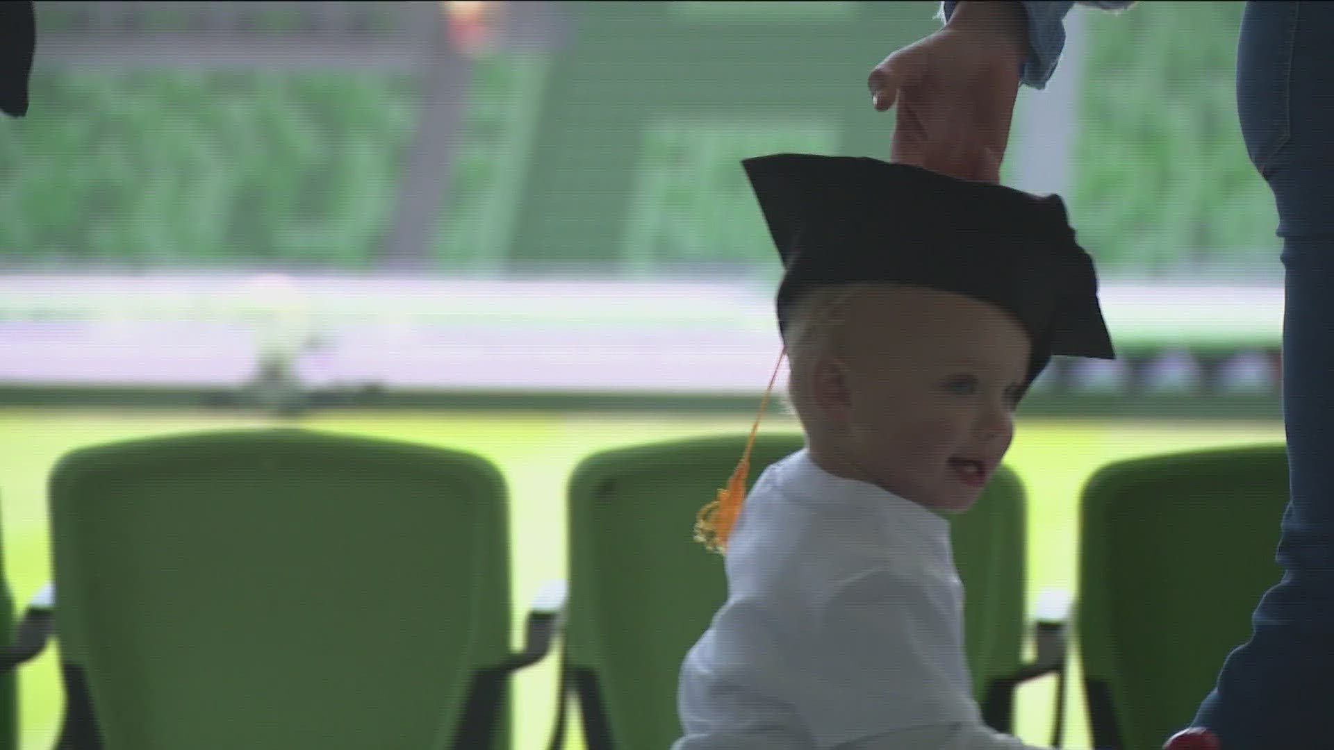 The second annual NICU Graduate Reunion was held at Q2 Stadium on Sunday. Nonprofit Hand to Hold hosted the graduation.