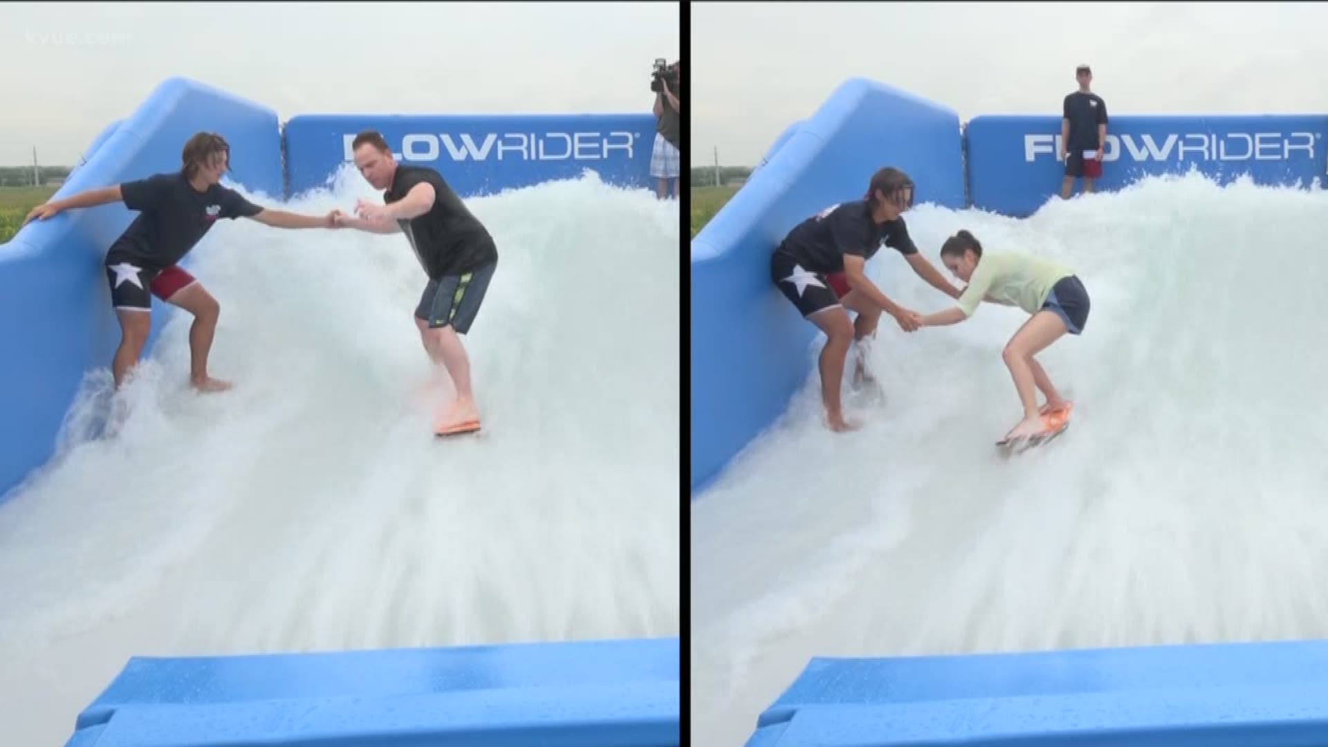 Typhoon Texas in Pflugerville has added a one-of-a-kind experience for Central Texas this summer and we experienced plenty of wipeouts on the new 'PFlowrider' surf simulator in this week's Daybreak Adventure.