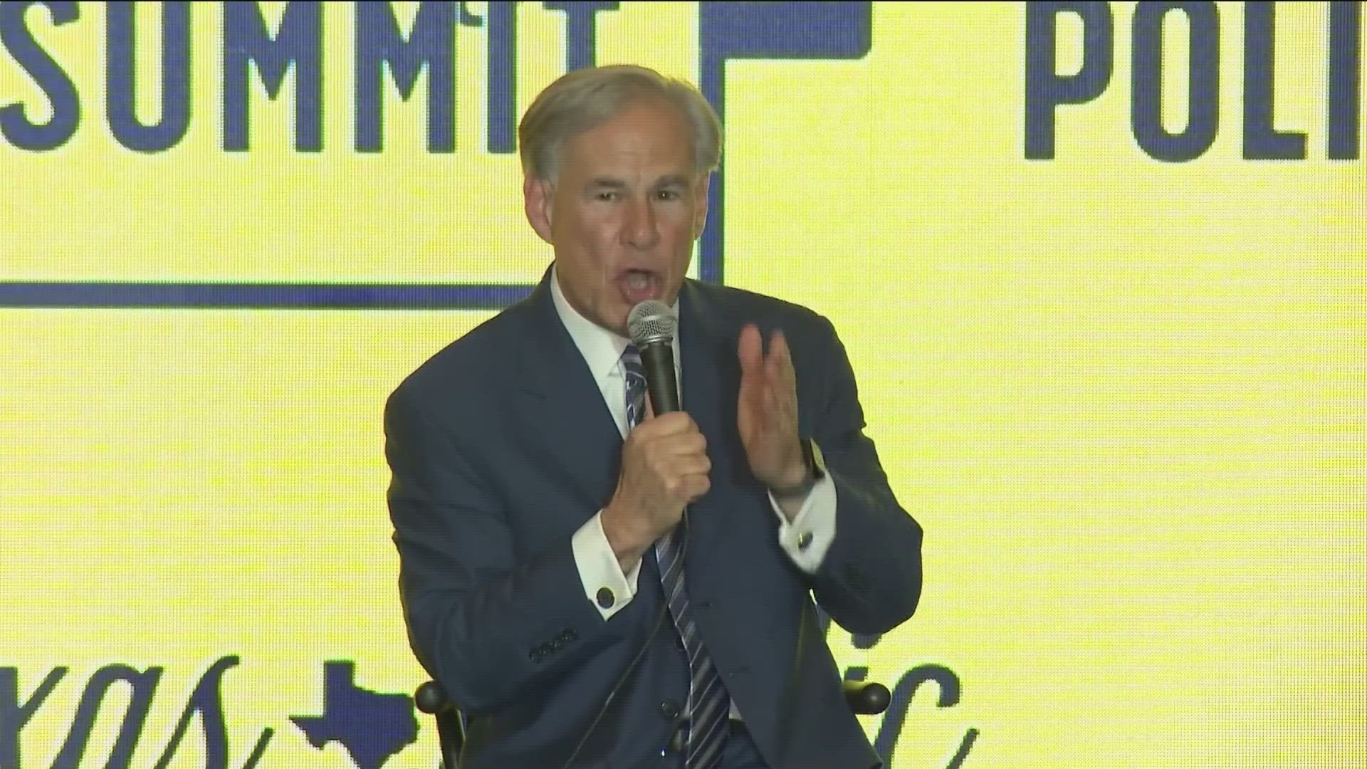 A divisive Texas immigration law is back on hold. Gov. Greg Abbott talked about the back-and-forth rulings at a border policy summit on Wednesday.