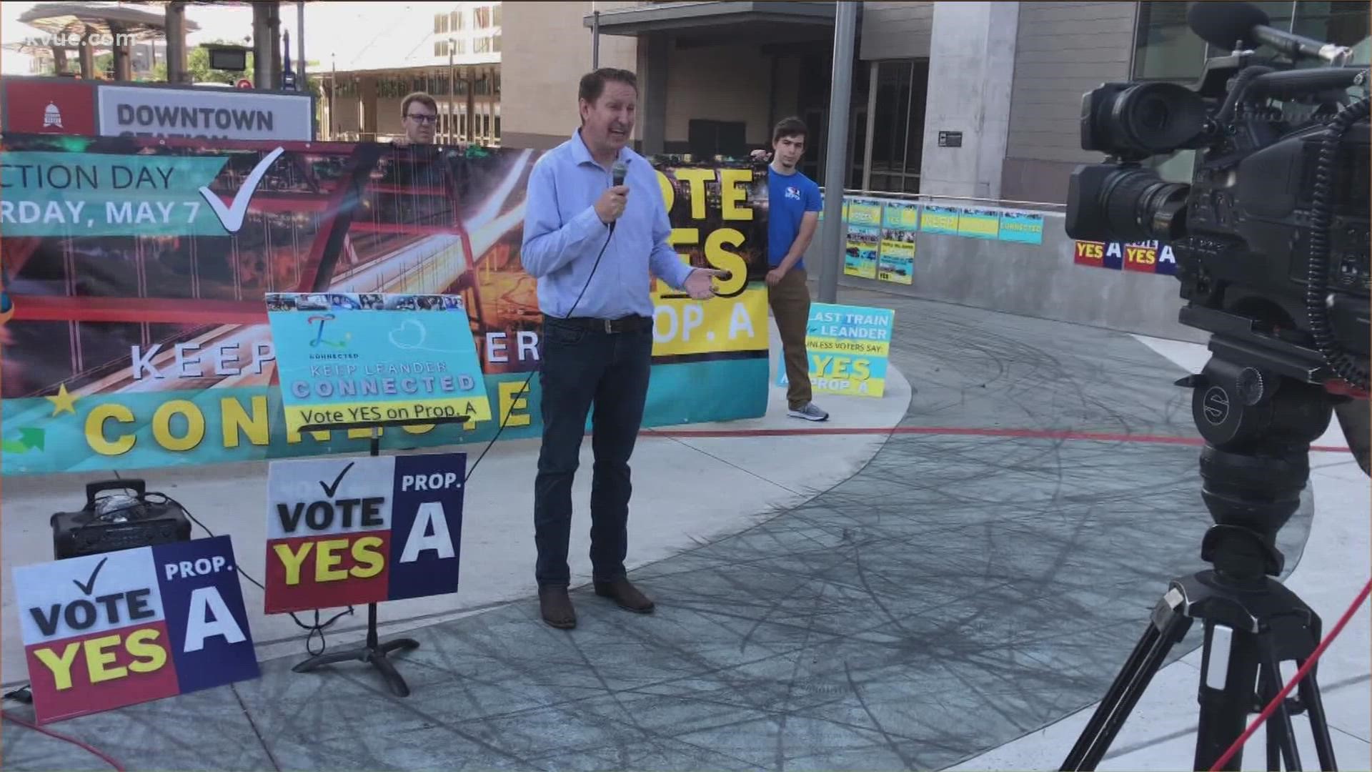 Leander voters have a big decision to make when it comes to public transit services. On Friday, many of them rallied at the Downtown Austin train station.