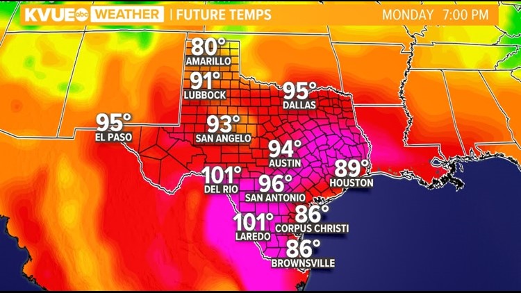 Triple digits may enter the forecast by next week