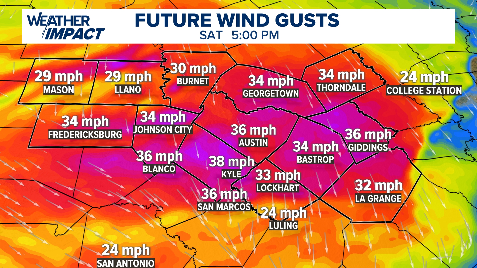 Cold front puts parts of Central Texas under Fire Weather Watch for ...