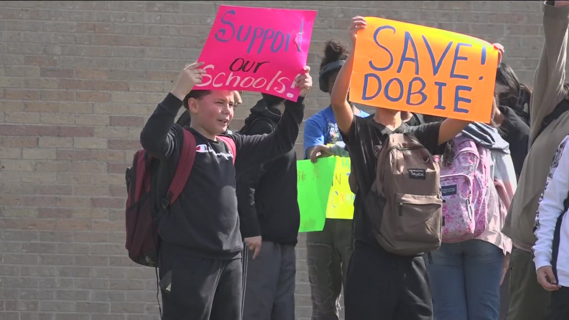 Students at both Dobie and Webb middle schools staged a walkout on Wednesday over concerns about staff changes.