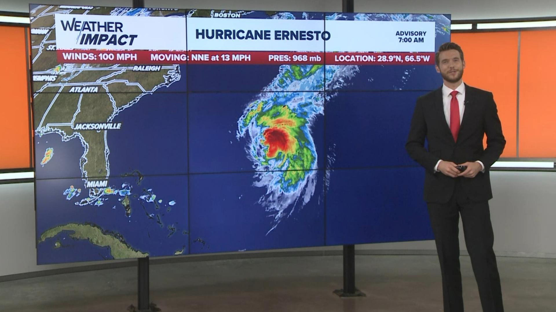 KVUE Meteorologist Shane Hinton has your Aug. 16 morning tropics update. He's tracking the latest on Hurricane Ernesto.