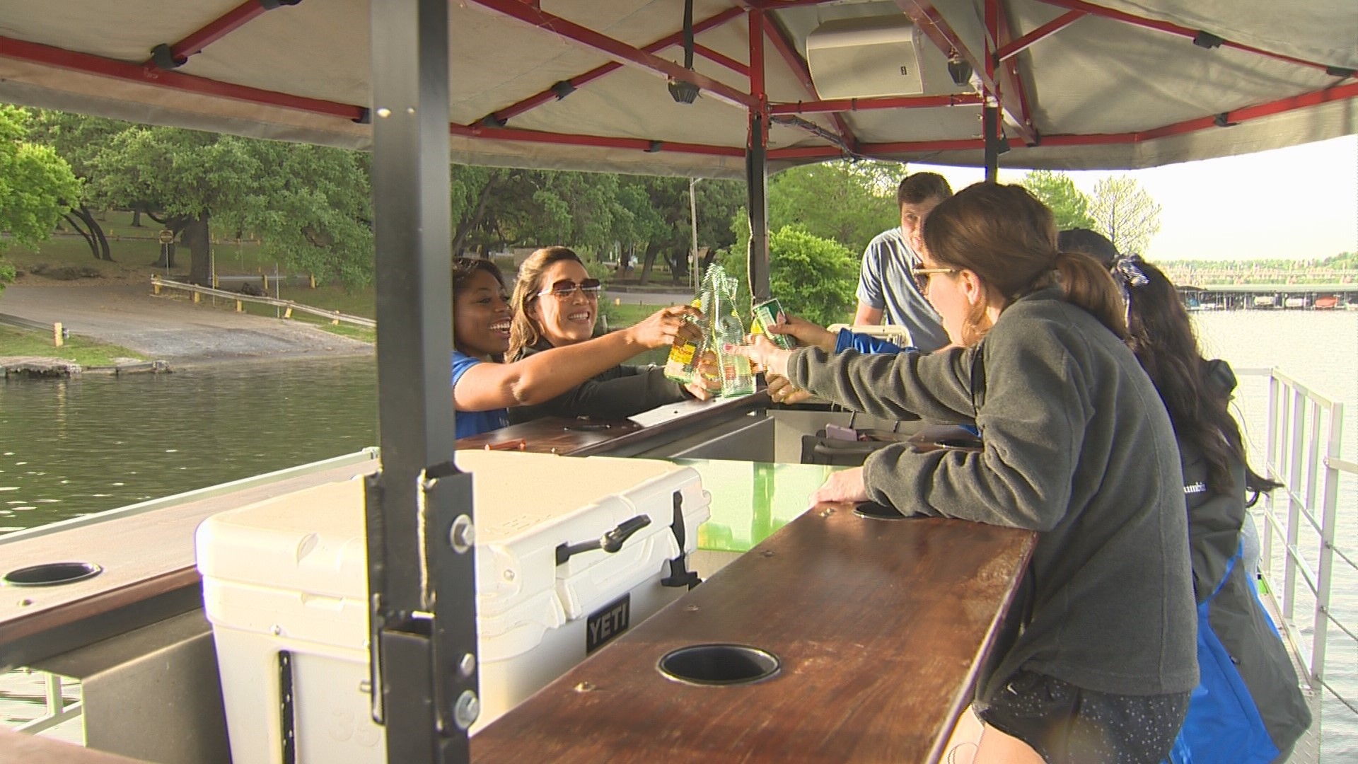 The Pedal Barge is Austin's first cycle boat. It's a party boat where you do the pedaling. You can explore Austin's waterways while pedaling and drinking with your friends.