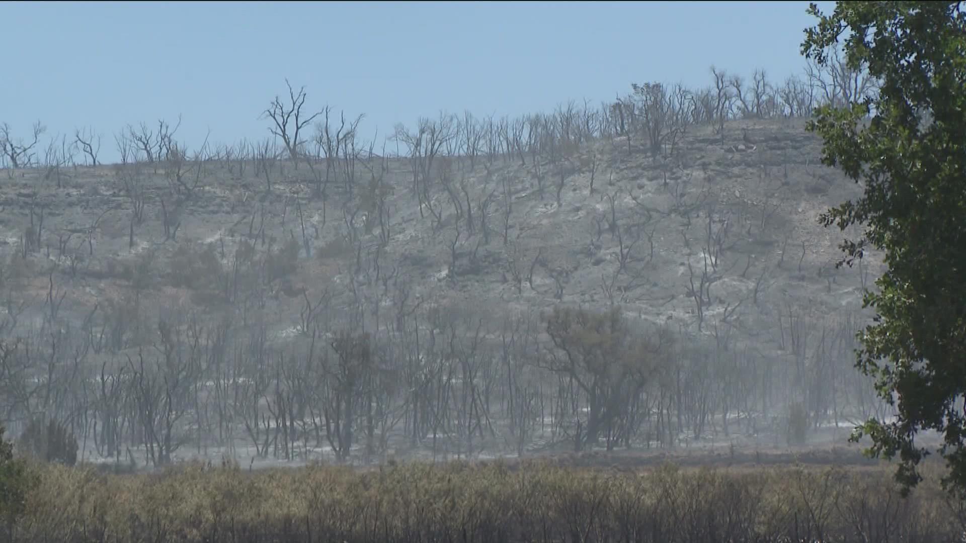 Residents forced to evacuate because of the Hermosa fire near Wimberley were allowed to return home Friday evening.