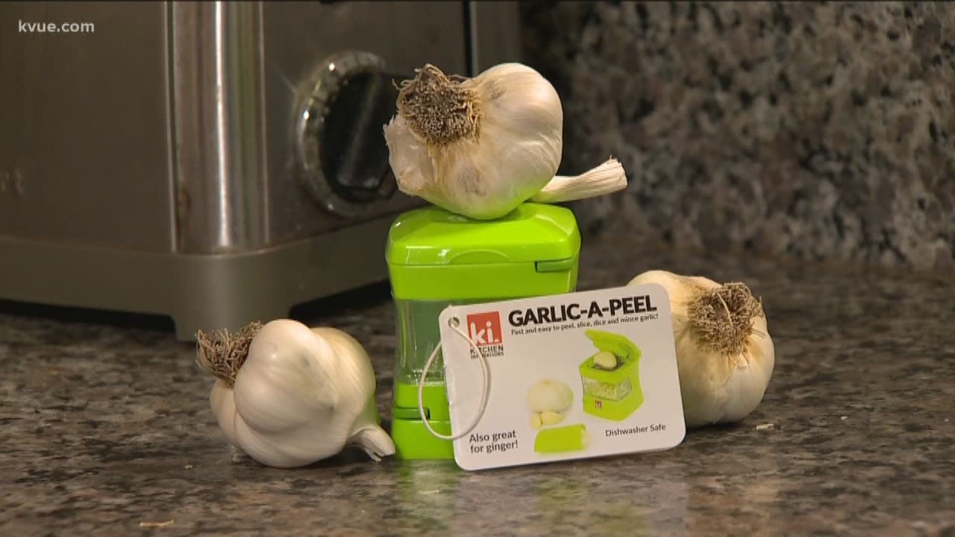 Garlic-A-Peel claims to make it easy to mince, peel and chop your garlic – and even store it for you.