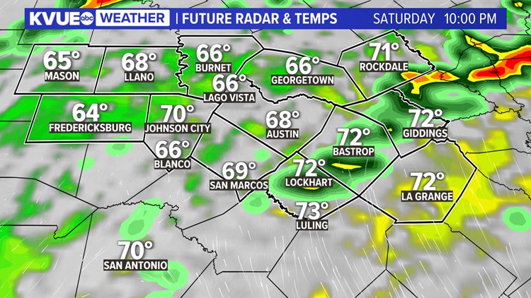 Timeline: Central Texas could see some strong storms Saturday night