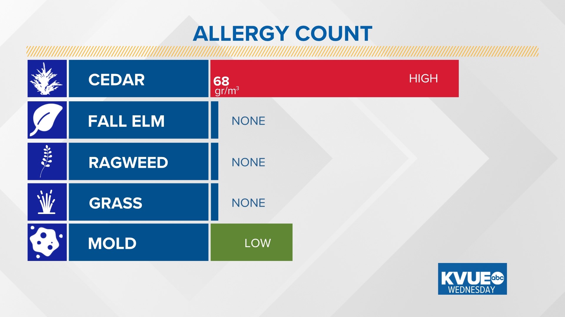 Austin allergy forecast Cedar spikes again ahead of 2024
