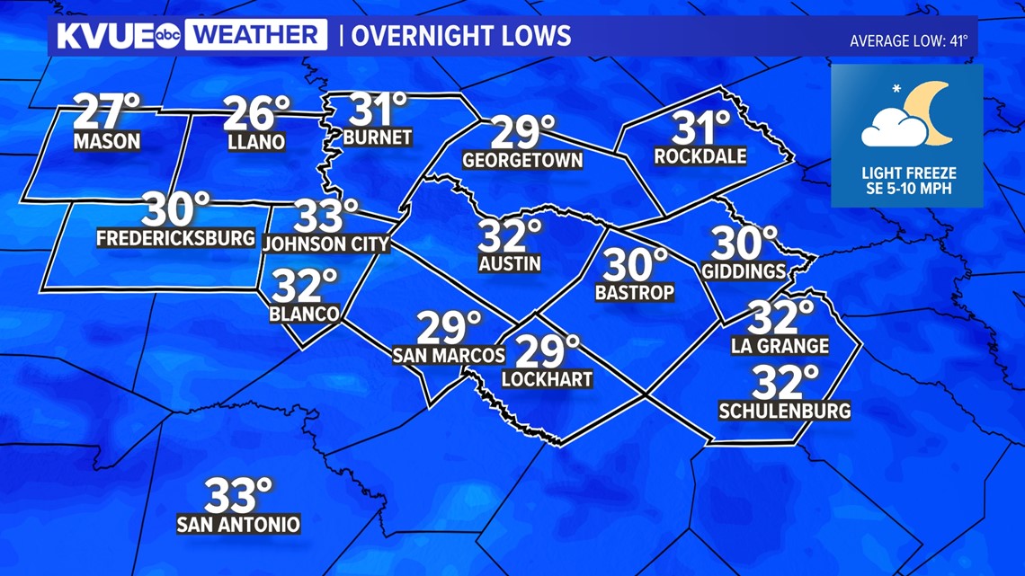 Austin Forecast: Coldest Air Of The Season So Far Arrives | Kvue.com