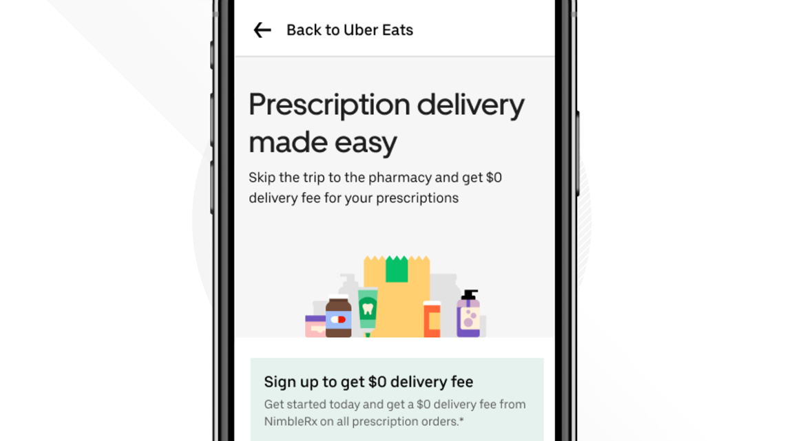 Uber Eats offering prescription delivery in Austin