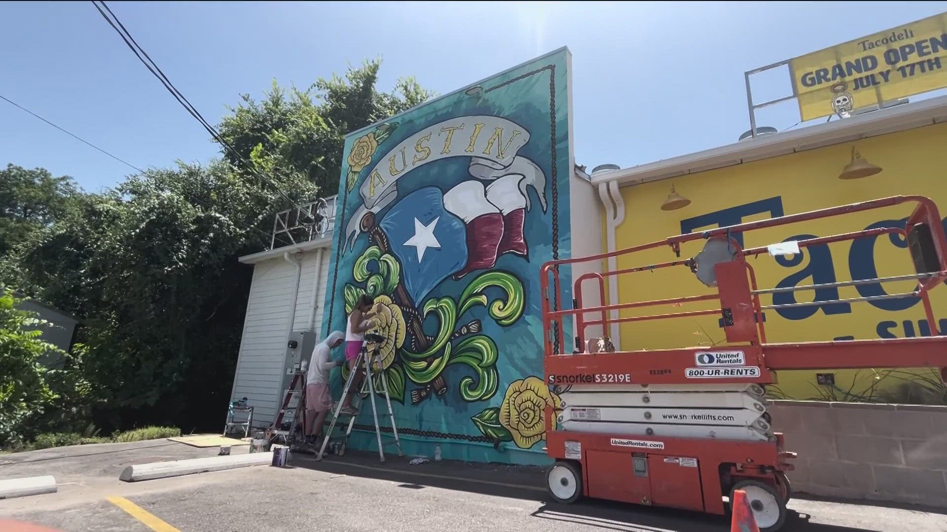 Some neighbors are asking why a mural on South Lamar Boulevard is being painted over. A new mural will be going up in its place.