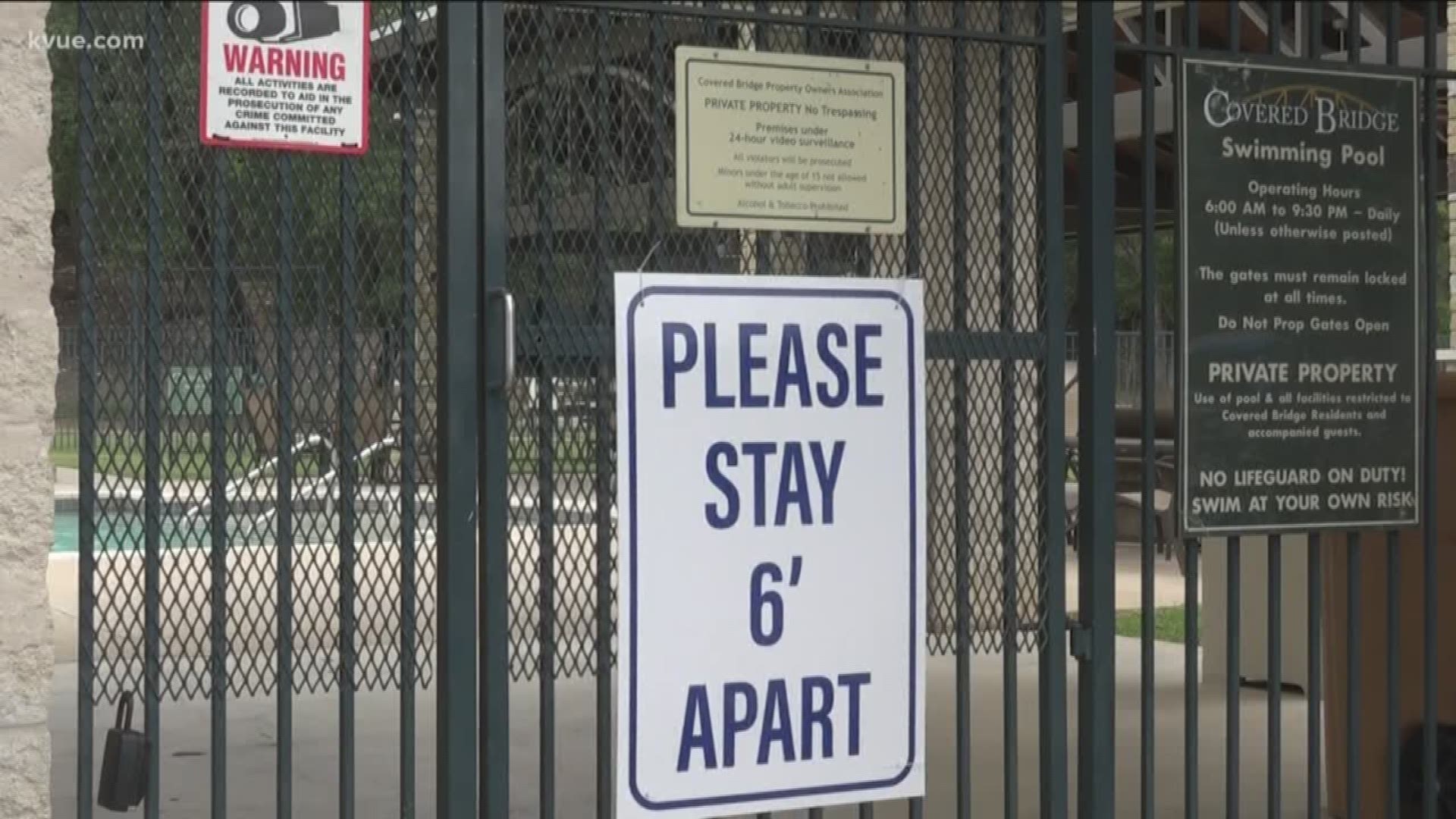 The governor is allowing public pools to open Friday at 25% capacity, though many Central Texas cities are keeping theirs closed.