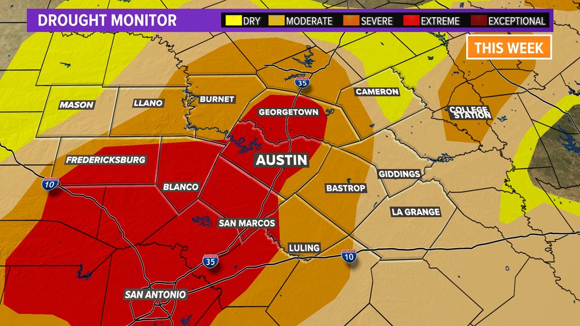 Drought Monitor: Improvements in Hill Country, Williamson County - Vimarsana News