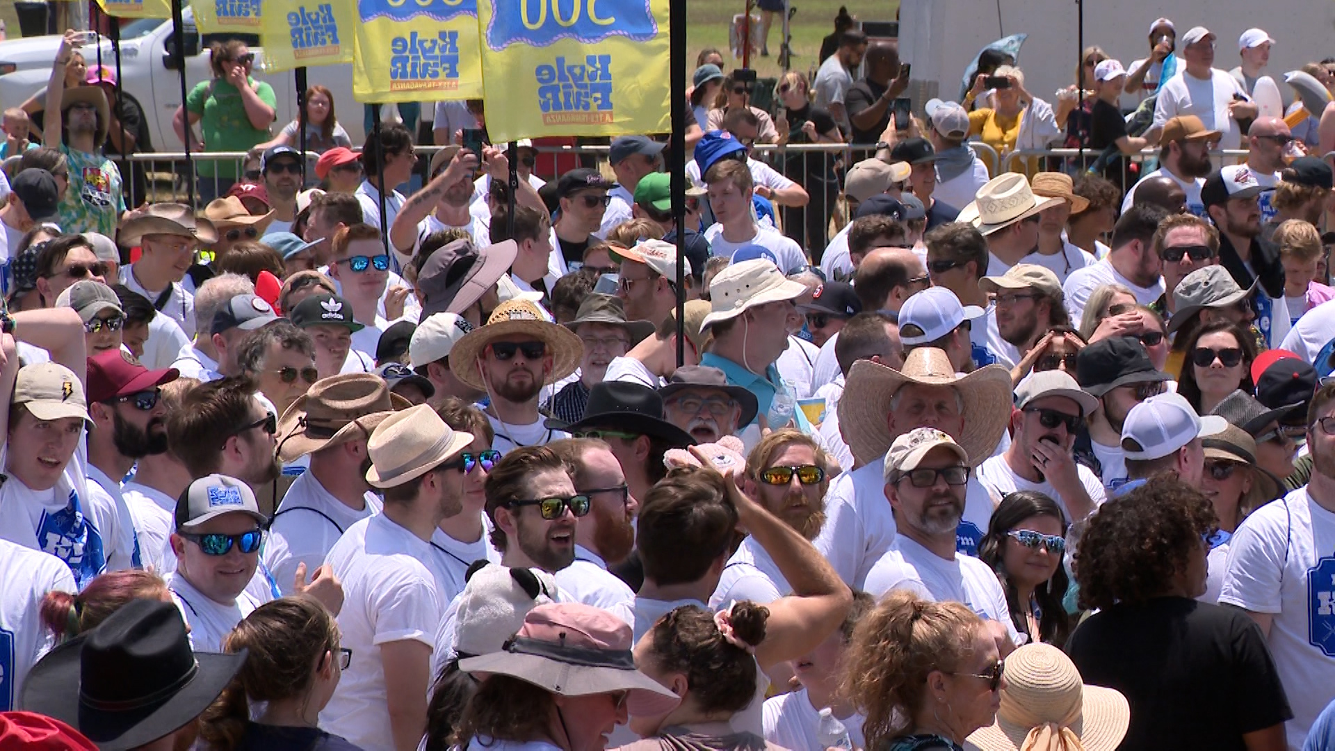 This was the city of Kyle’s 5th attempt to break the Guinness World Record for largest same-name gathering. Last year, 1,490 Kyles showed up.