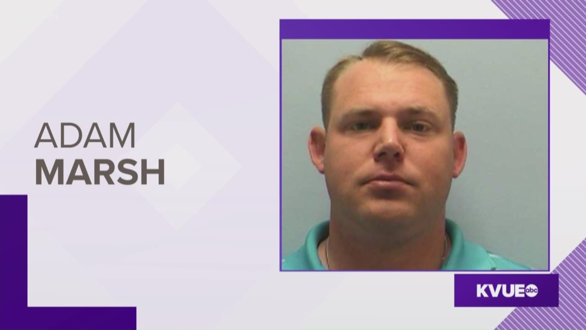 Adam Marsh is accused of hitting a woman with his truck and driving off.