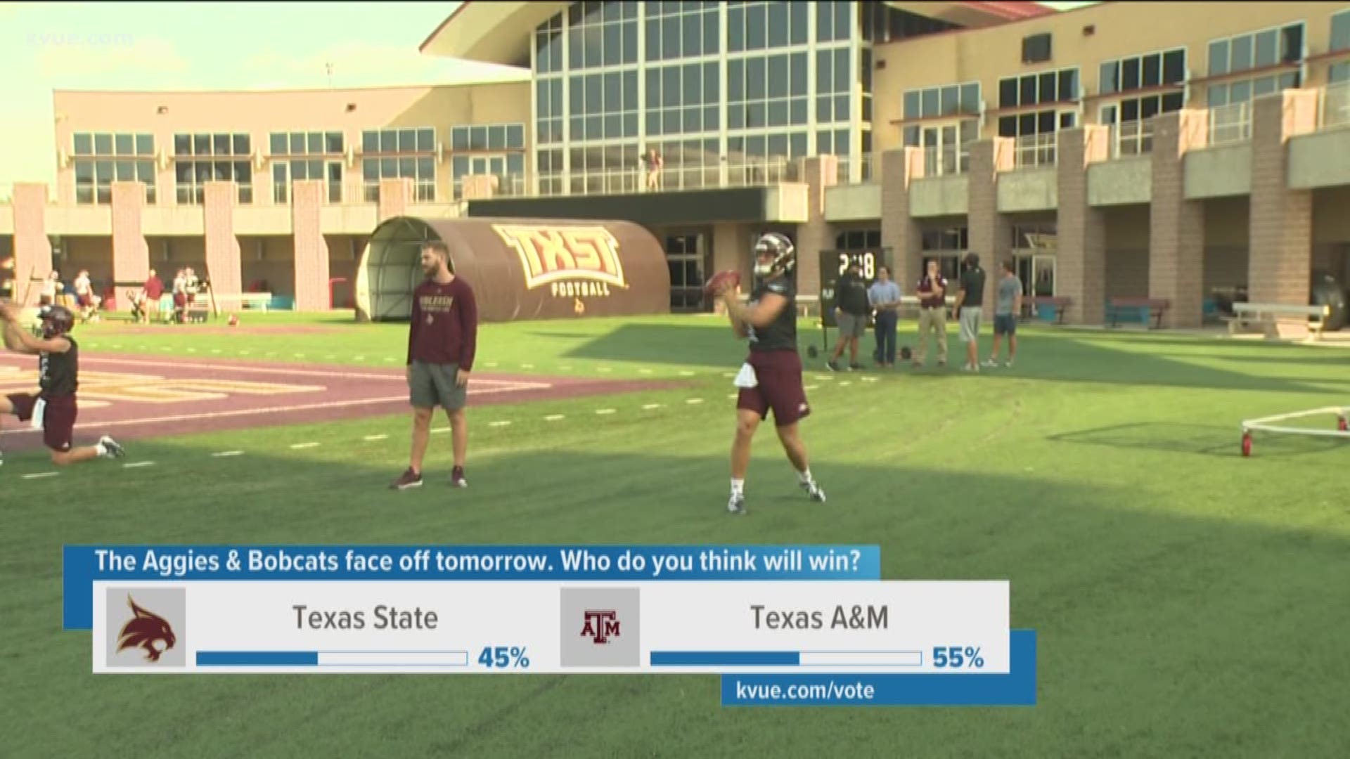 The Texas State Bobcats will travel to play the Texas A&M Aggies on Thursday August 29.