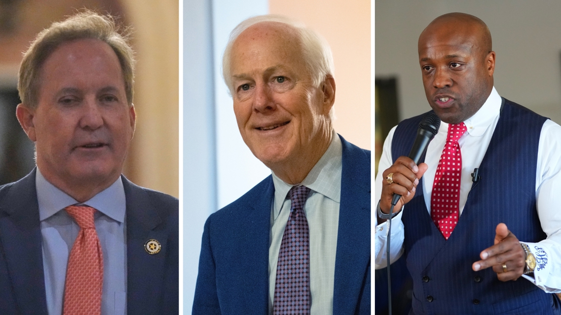 Texas Senate primary: Republicans John Cornyn, Ken Paxton and Wesley Hunt vying for a spot on the November ballot