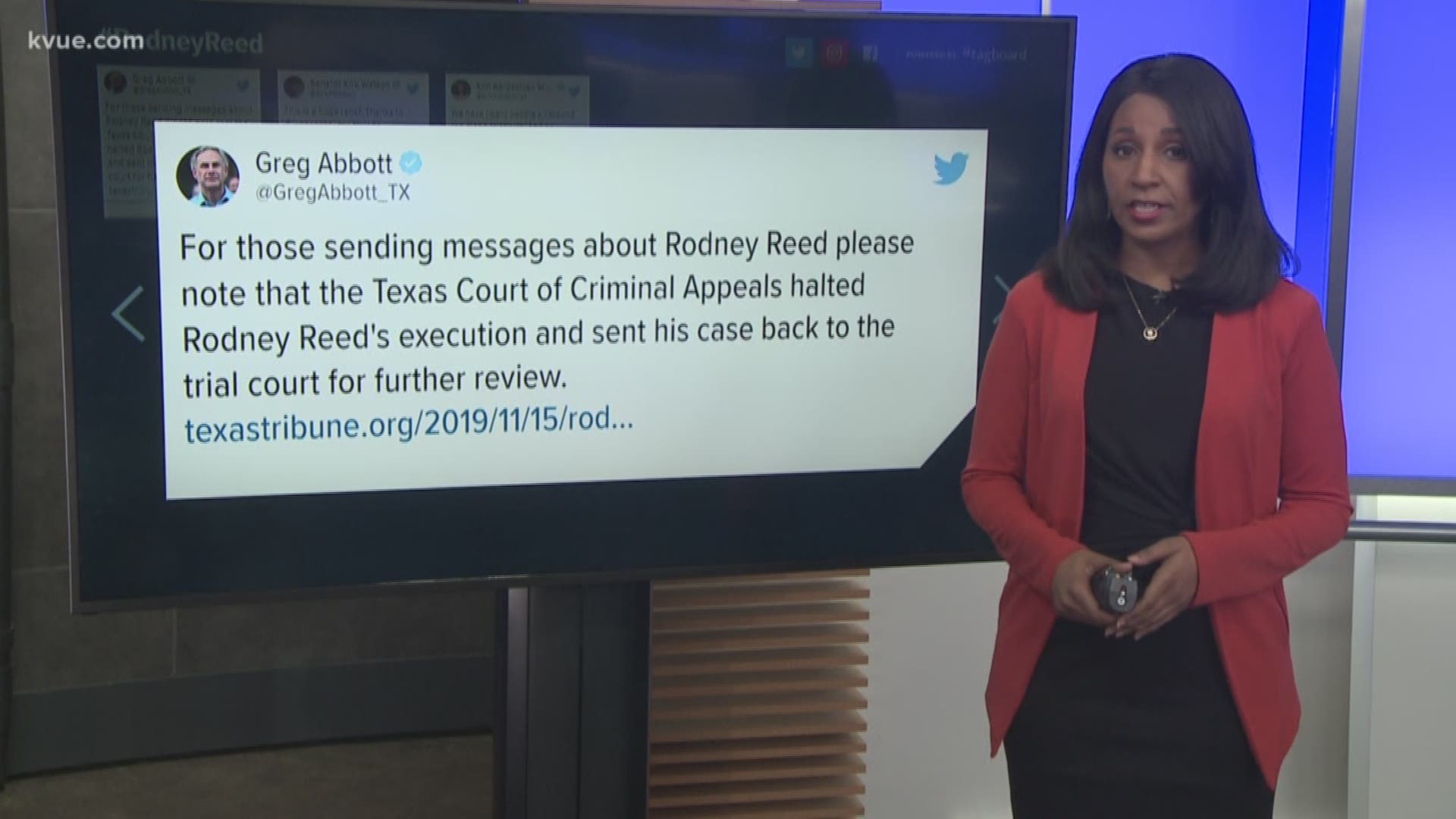 The Texas governor stayed quiet, only tweeting on Friday that the decision is going back to the trial court for review.