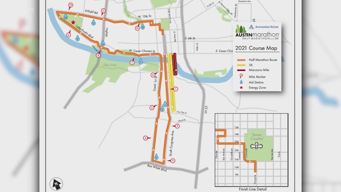 Road closures downtown for Austin Marathon