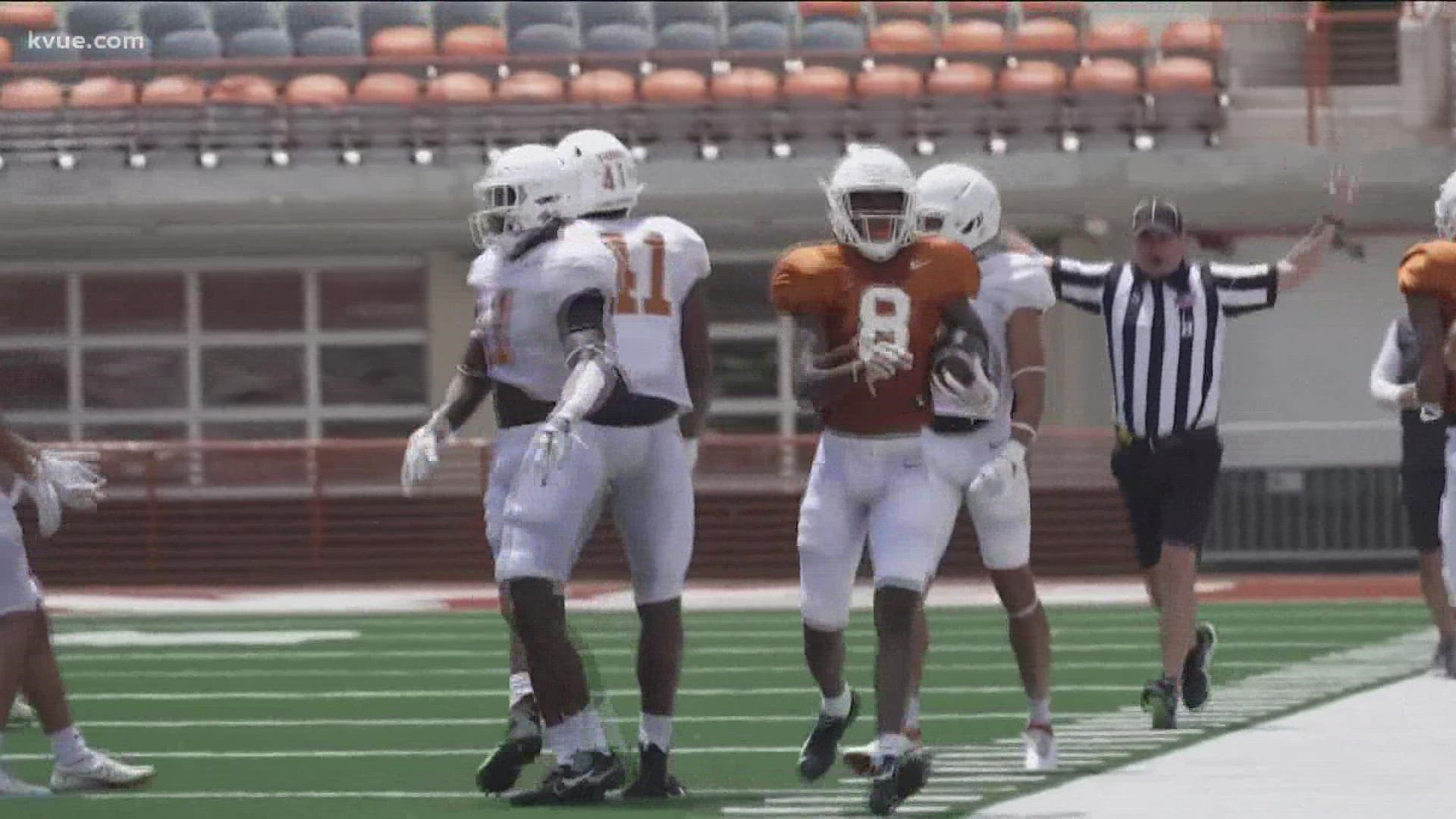 UT held its first scrimmage on Saturday Aug. 14 under new head coach Steve Sarkisian. Coach Sark said he was impressed with how the defense performed.