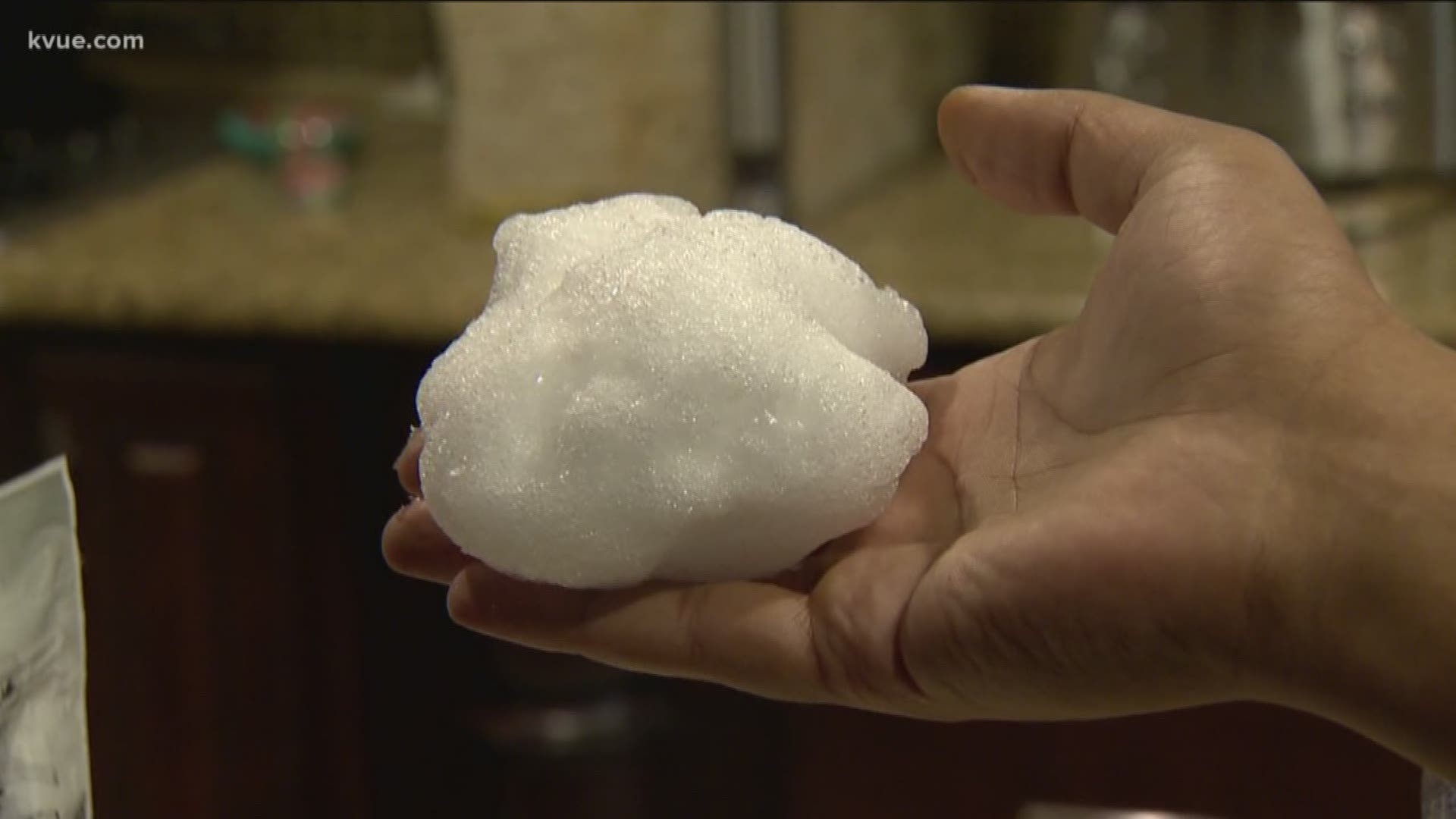 If you were to look in most people's freezers, you'd probably find some ice, frozen foods, maybe some ice cream. But Round Rock resident, Dante Neal, has something a little different in his: a snowball that's now one year old! He says that 2017 was the fi