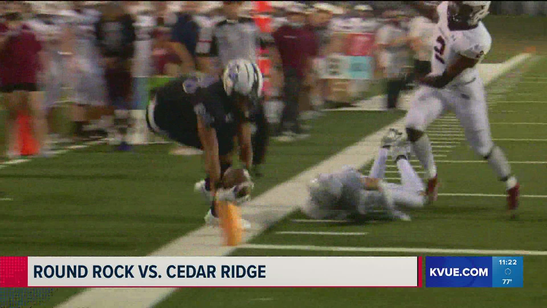 The Cedar Ridge Raiders and Round Rock Dragons matchup is KVUE's Game of the Week!