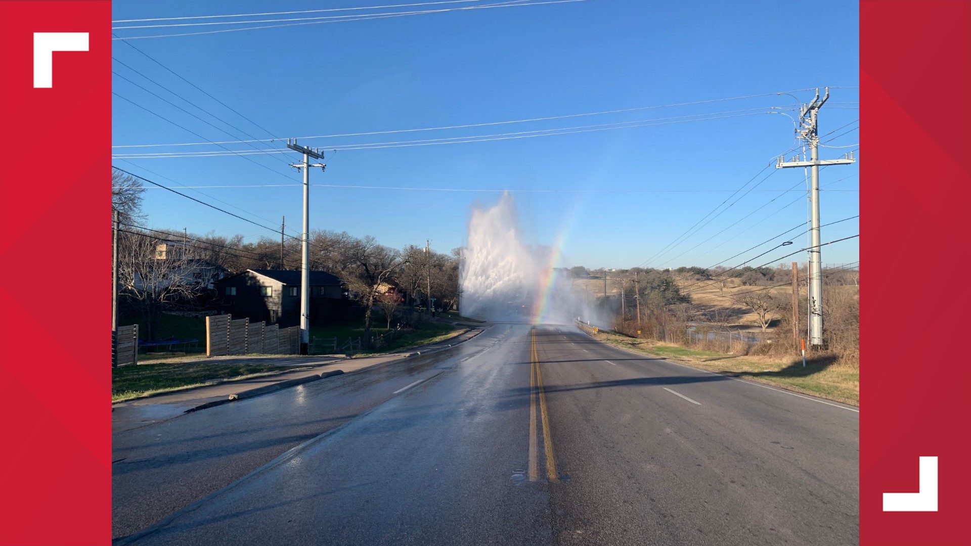 Water main break causes closures on East MLK Boulevard in Austin