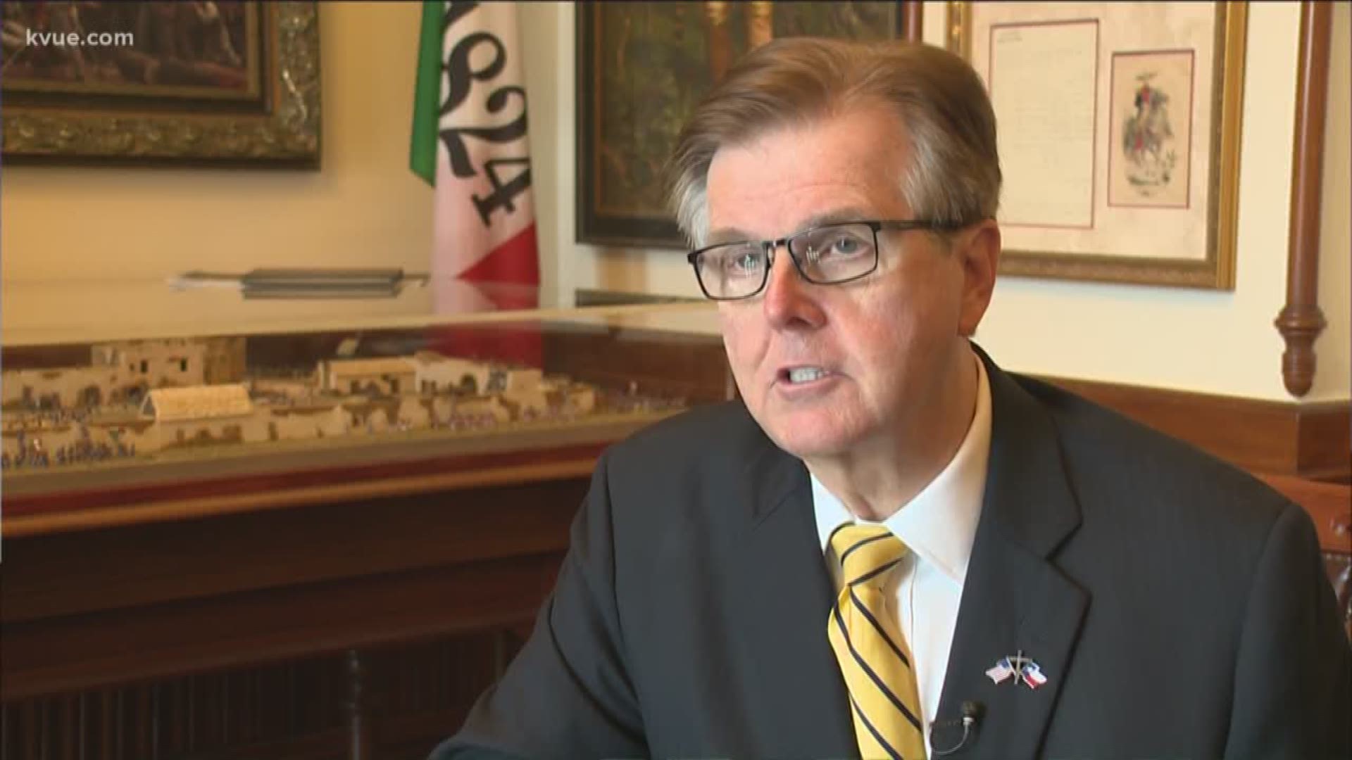 Dan Patrick isn't backing down from a comment that's gotten him a lot of criticism. In fact, he's re-enforcing it.