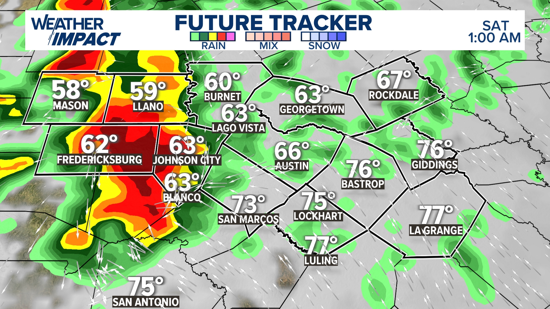 Austin forecast: Cold front brings severe weather threat through ...